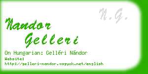 nandor gelleri business card